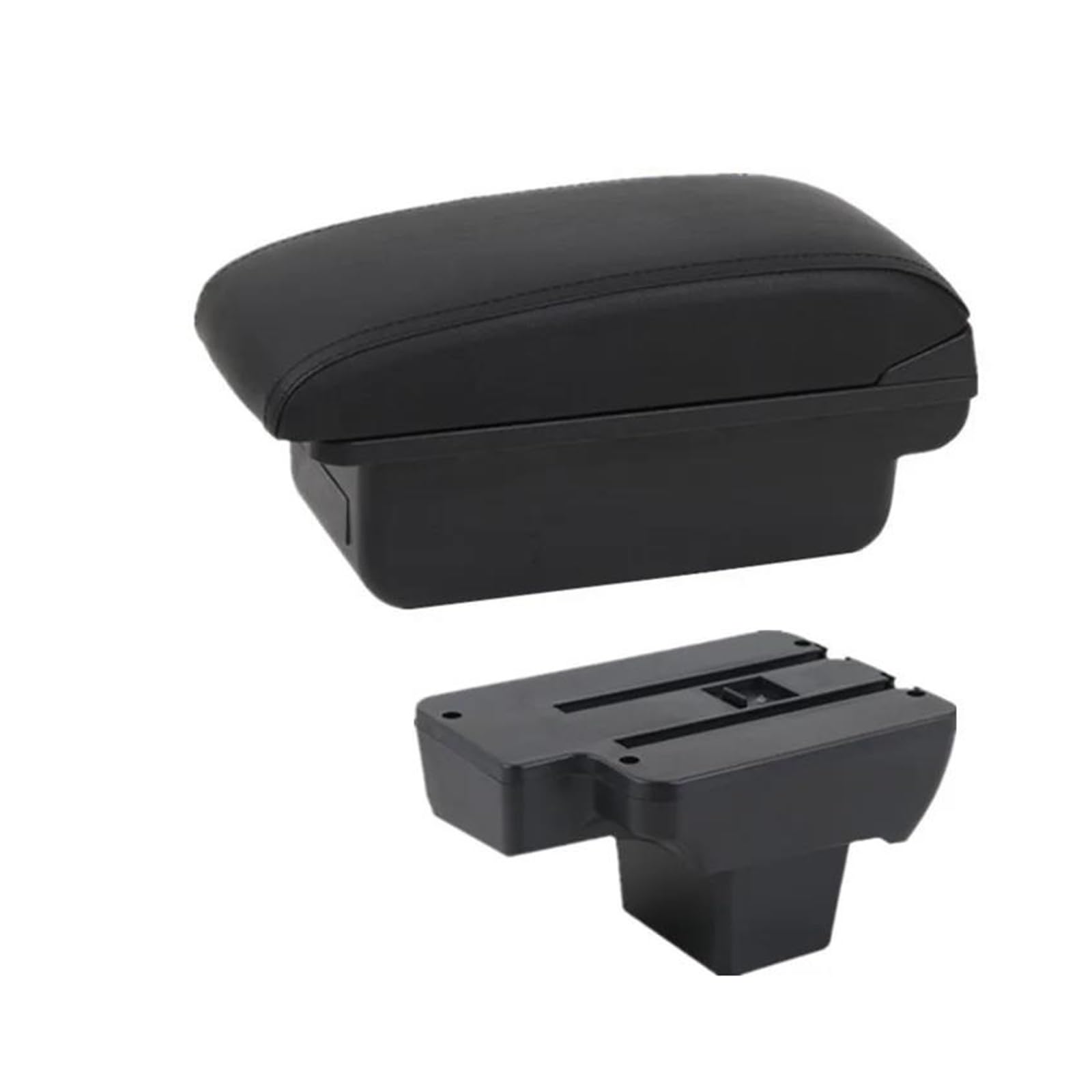 Für Seat Für Ibiza Für Arona Armlehnenbox Auto Armlehnenbox Zentrale Aufbewahrungsbox Innenraum Nachrüstung Autozubehör Auto Armlehnenbox(A1 schwarze Linie Kein USB) von SCARXUSV