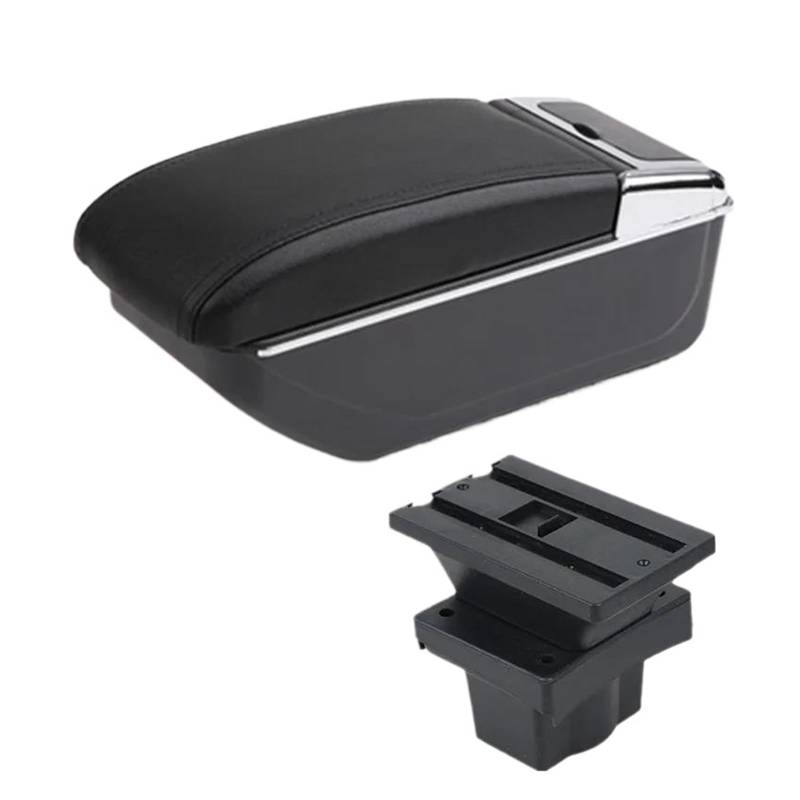 Für Skoda Für Octavia Für Yeti Mk2 2005 2006-2011 2012 Aufbewahrungsbox Für Die Autoarmlehne Innenraum Nachrüst Autozubehör Auto Armlehnenbox(B2 schwarze Linie KEIN USB) von SCARXUSV