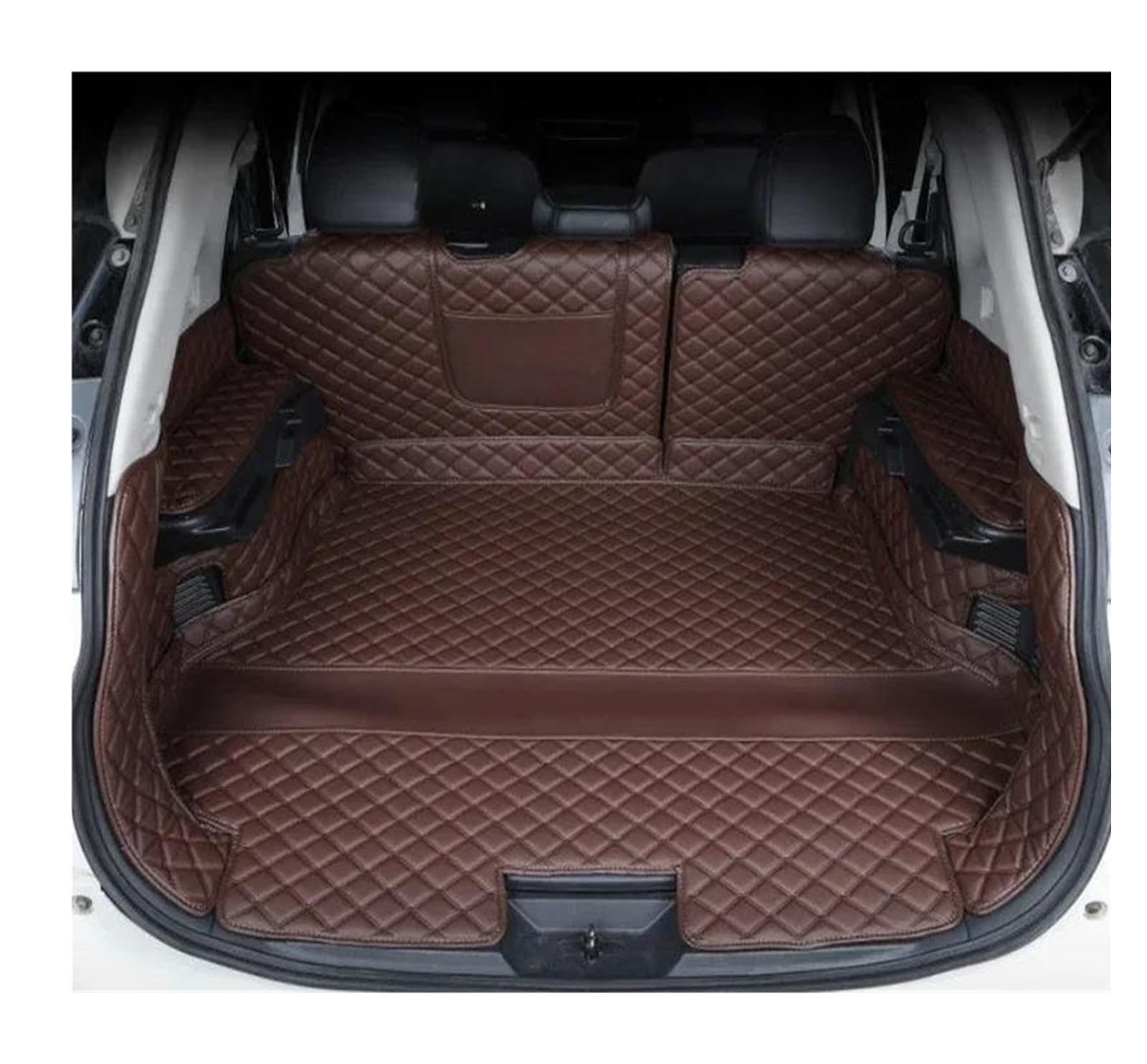 Schmutzabweisende Schutzschale Für N&issan Für X Trail T32 5 Sitze Zubehör Kofferraummatte Kofferraummatten Teile Liner Styling Auto Fußmatten(Brauner Vollbezug,Beispiel Abbildung B) von SCARXUSV