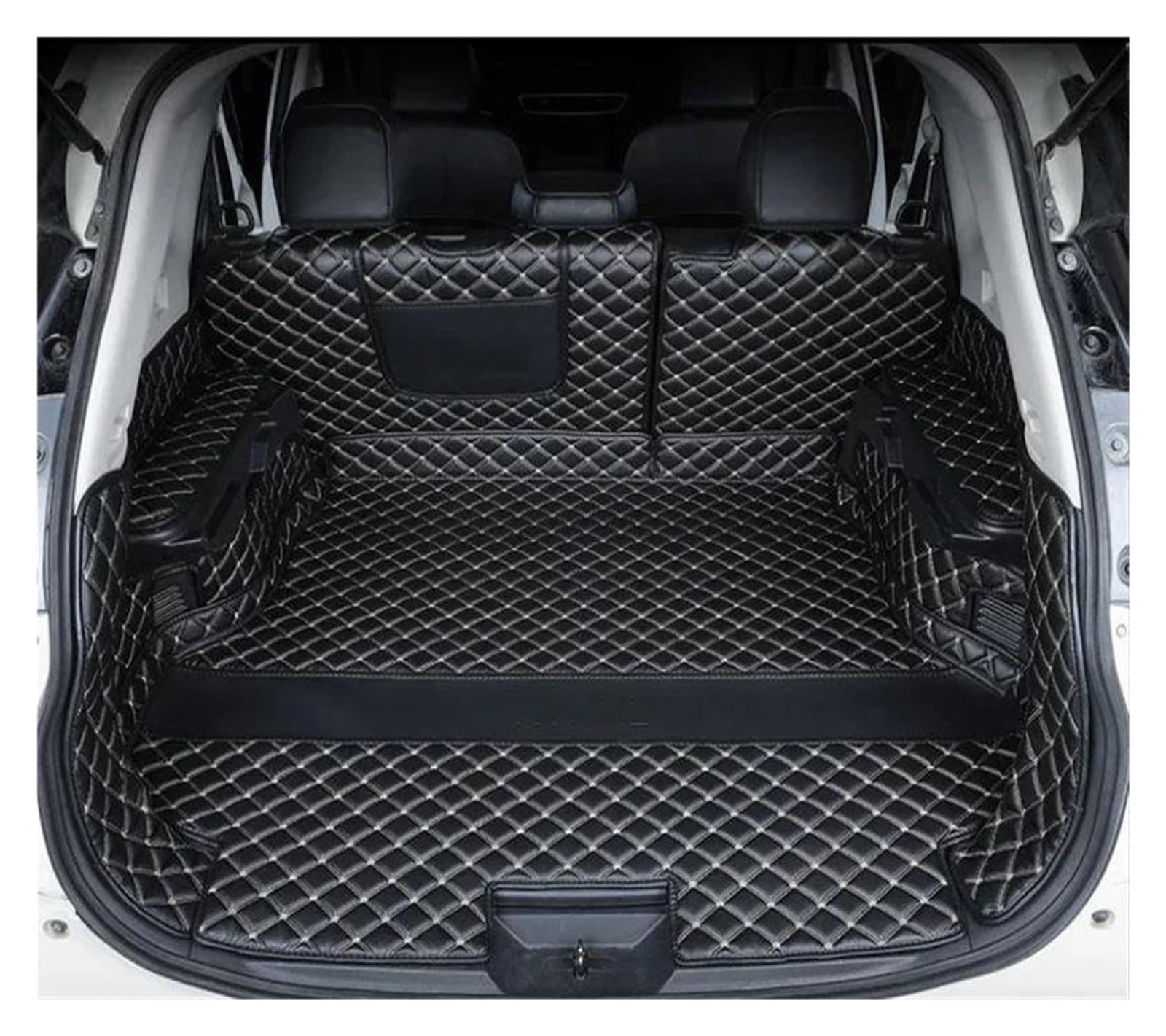 Schmutzabweisende Schutzschale Für N&issan Für X Trail T32 5 Sitze Zubehör Kofferraummatte Kofferraummatten Teile Liner Styling Auto Fußmatten(Schwarzes Vollcover,Beispiel Abbildung C) von SCARXUSV