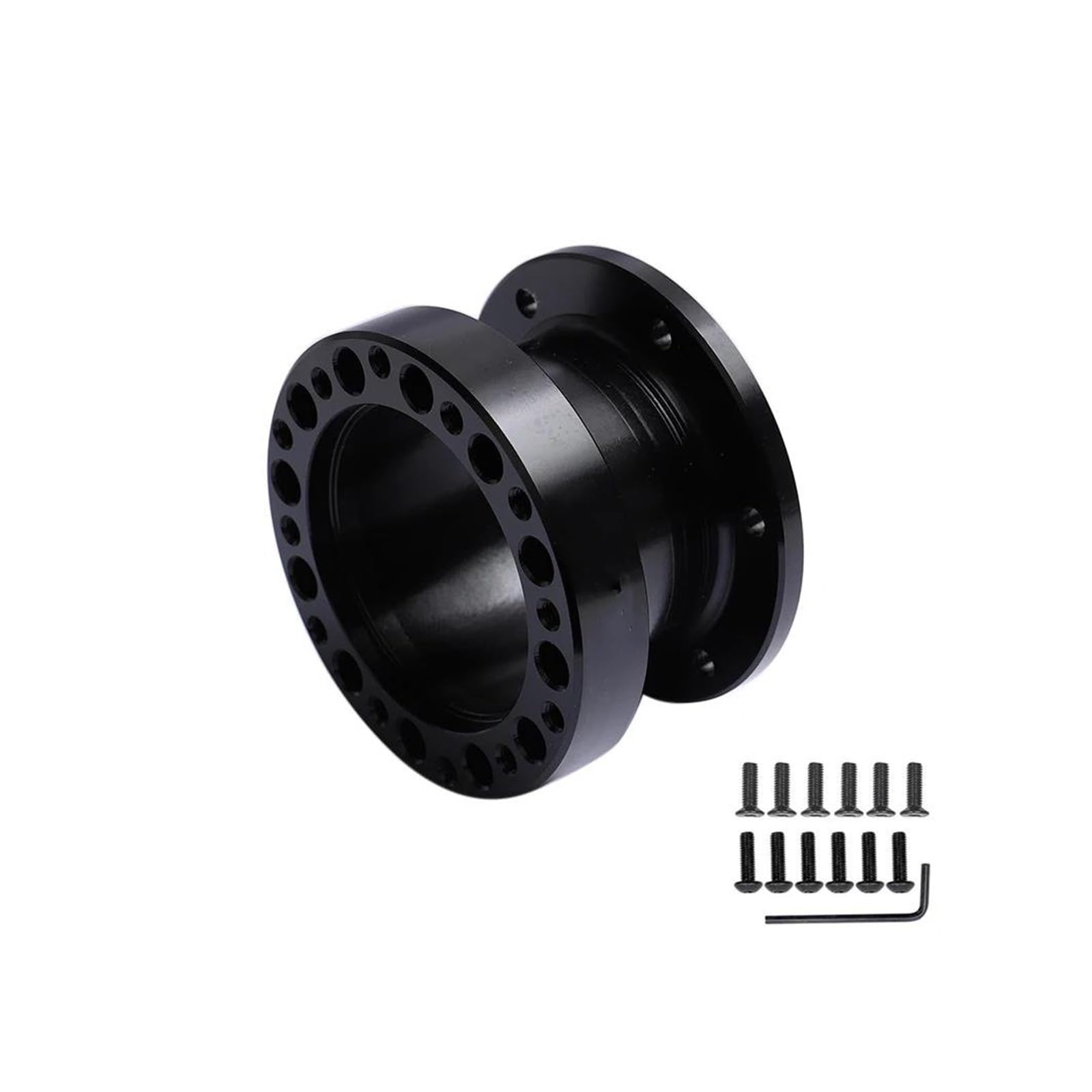 Universal 51MM 76MM 101MM Lenkradnaben Abstandshalter Kit Lenkradnaben Boss Kit Adapter Abstandshalter Auto Lenkrad(Schwarz51mm) von SCARXUSV