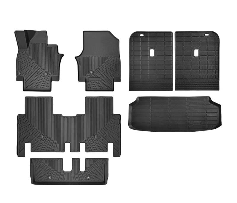 Zubehör Kofferraummatte Gepäckmatte Bodenmatte Linkslenker Für KIA EV9 2023-2024 7 Sitze Ersatz Auto Fußmatten von SCARXUSV