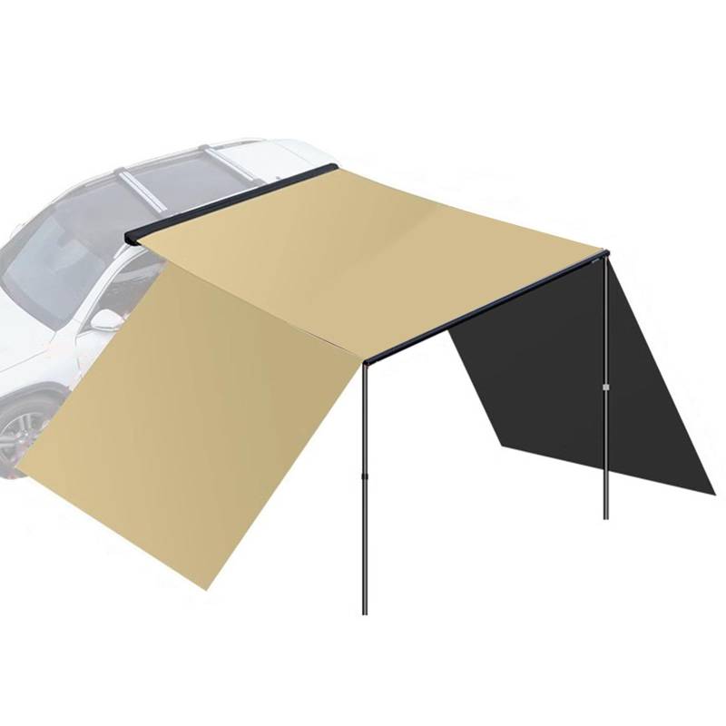 Auto Markise, Heckzelt Auto, Ausziehbarer Sonnenschutz for Dachgepäckträger, Sonnensegel Wohnwagen, LSF 50+, Einziehbare Markise, for Camping, Ausflüge, Schneller Aufbau(Large) von SCBTGKLN