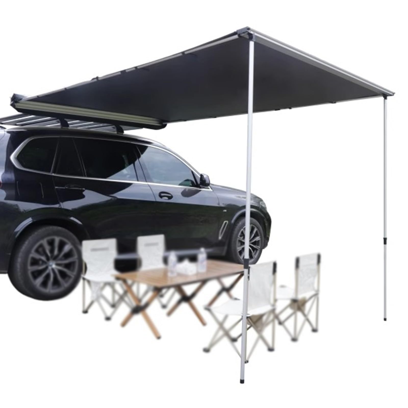 Auto Markise, Heckzelt Auto, Sonnensegel Wohnwagen, Einziehbare Seitenmarkise, Vorzelt Auto, mit Aufbewahrungstasche, for Camping im Freien, Schneller Aufbau(1.5x2.5m=4.9'x8.2') von SCBTGKLN