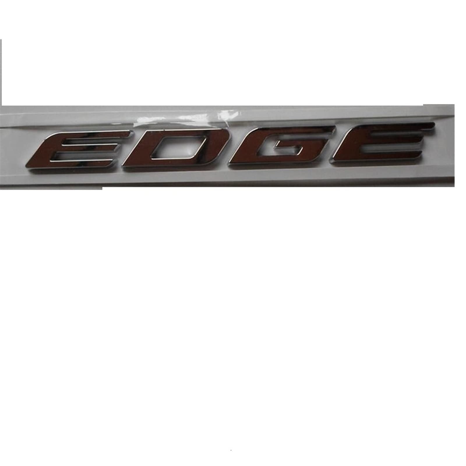 SCHAAN Glänzendes silbernes Chrom-Kunststoff-ABS-Kofferraum-Hecknummern-Buchstaben-Abzeichen-Emblem-Aufkleber-Aufkleber, passend for Ford Edge Autoaufkleber von SCHAAN