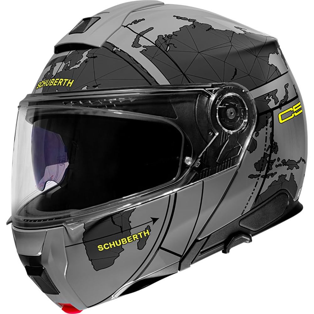 Schuberth C5 ECE Globe Grey Motorradhelm (grau/schwarz), L (59) von SCHUBERTH