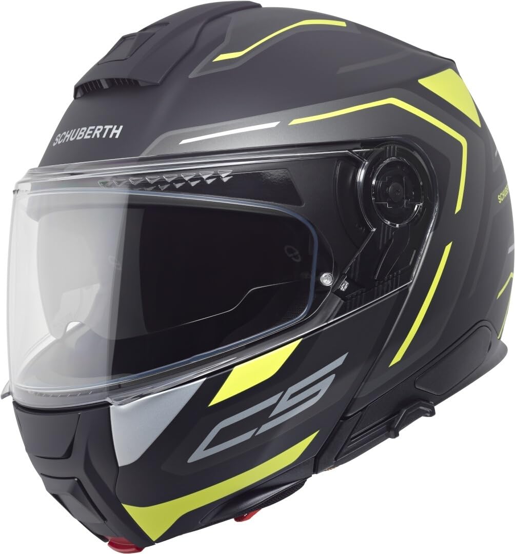 Schuberth C5 Omega Helm, schwarz matt/neon, M (57) von SCHUBERTH