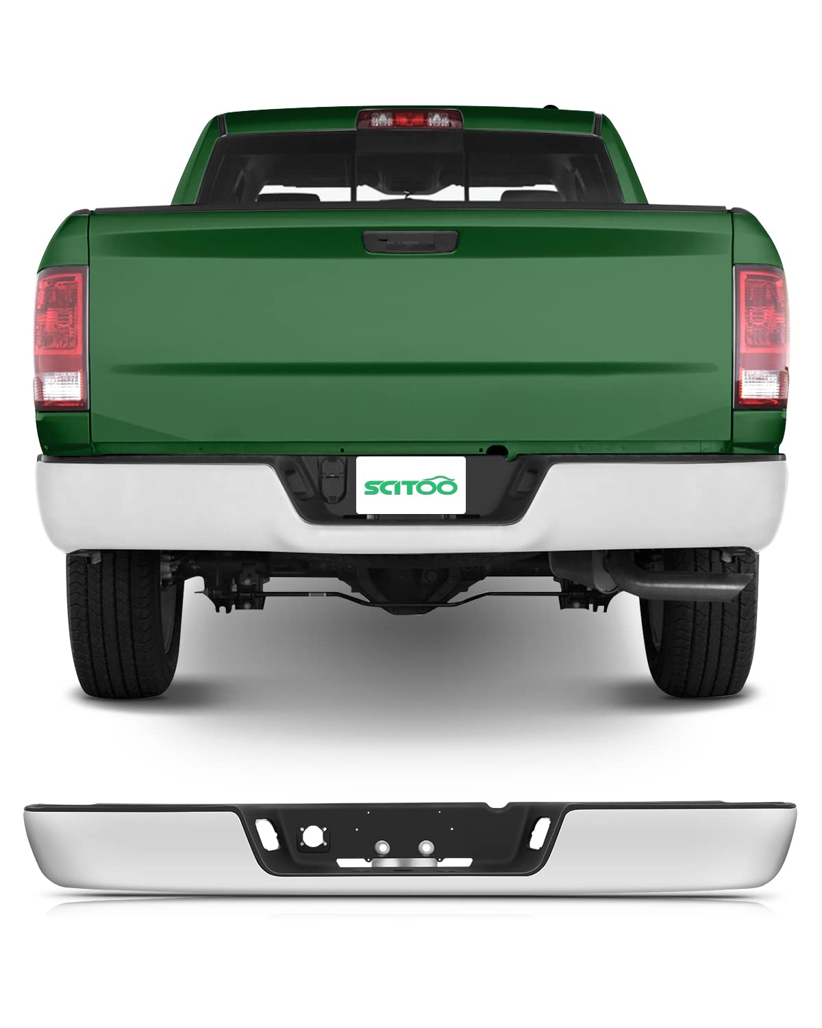 SCITOO Chrom-Heckstoßstange für Dodge Ram 2500 / 3500 (2002–2009) von SCITOO