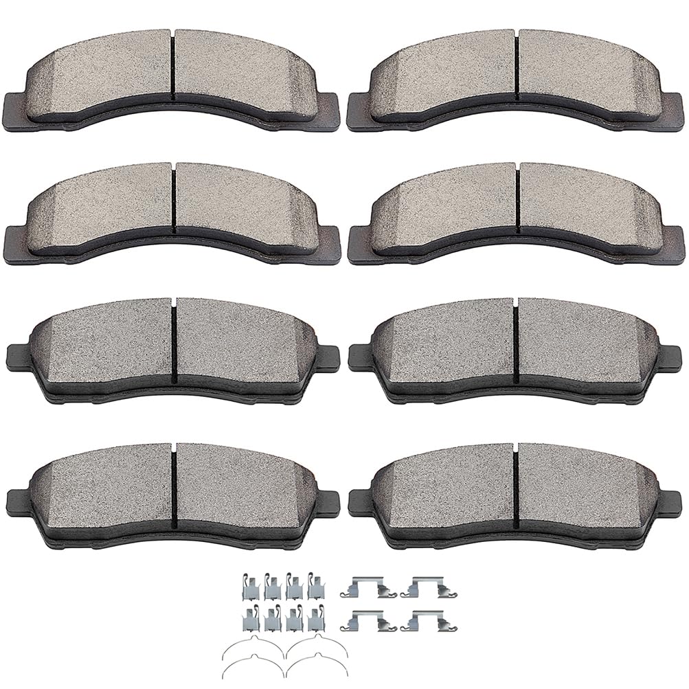 SCITOO Keramik-Bremsbeläge, vorne und hinten, Set für 2000–2005 für Ford Excursion, 1999–2004, für Ford F-250 Super Duty, 1999–2004, für Ford F-350 Super Duty von SCITOO