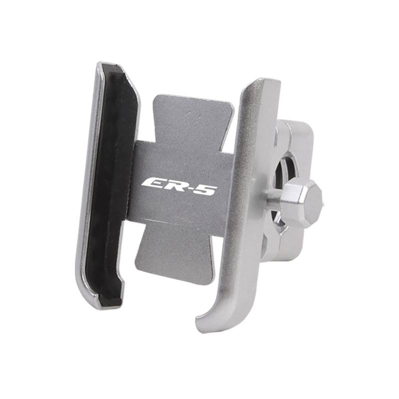 Zubehör Für Kawasaki ER-5 ER5 1997-2006 2005 2004 2003 2002 Aluminium Motorrad Handyhalterung Ständer Navigationshalter (Farbe : Handlebar Silver) von SCITOY