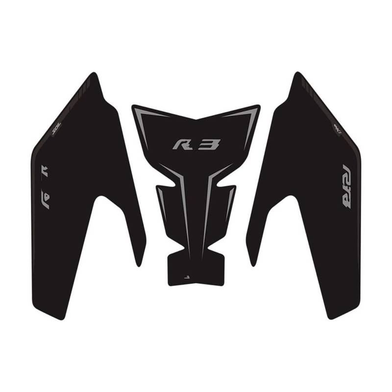 Anti-Rutsch-Kniegriff für den Tank FÜR Ya&maha FÜR R3 2019-2024 2023 Motorrad Anti Slip Kraftstoff Tank Pad Protector Schutz Aufkleber Decals Zubehör Motorrad-Tankpad(Multi-colored 8) von SCMYK