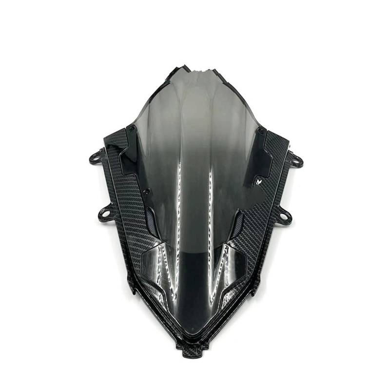 Motorrad-Windschutzscheibe Für CBR650R 2019 2020 2021 2022 2023 Motorrad Windschutzscheibe Windschutz Aluminium Kit Deflektor Windschutzscheibe Verkleidung(Matte black Smoke) von SCMYK