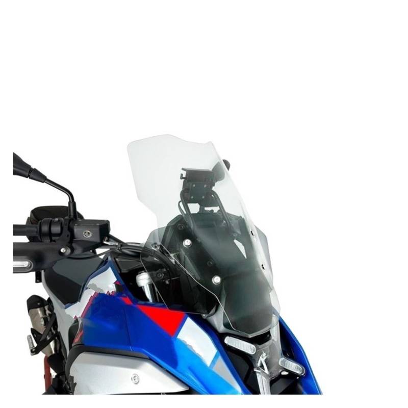 Motorrad-Windschutzscheibe Motorrad Einstellbare Windschutzscheibe Windschutzscheibe Für B&MW Für R1300GS Für ADV 2023-2024 Windschutzscheibe Verkleidung(Transparent) von SCMYK