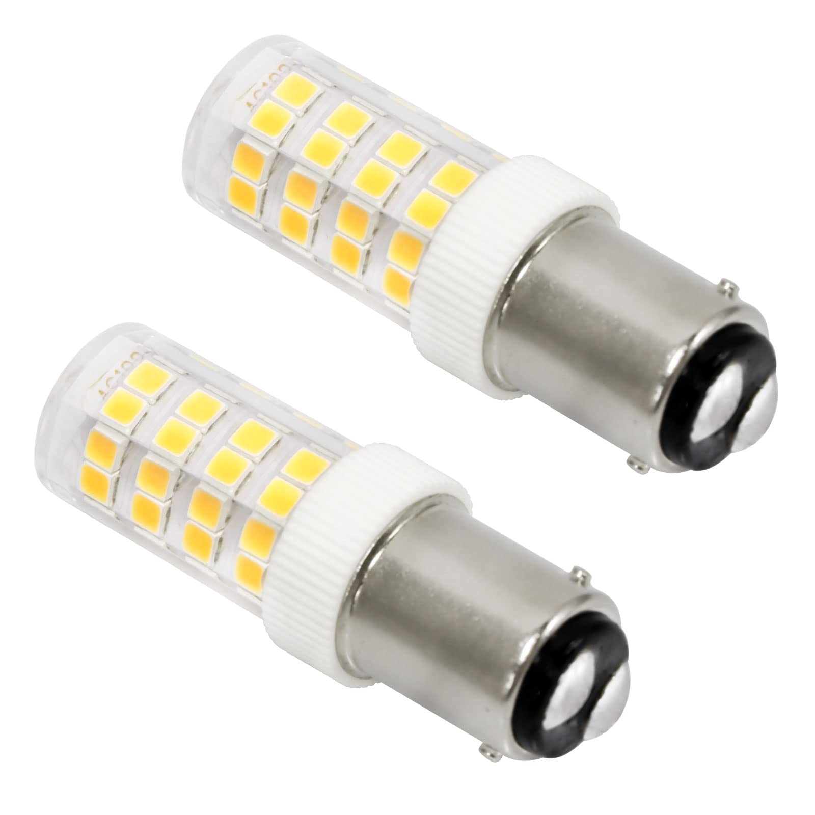 SCNNC Nähmaschinenbirne Bajonett B15d LED 5W, 220-240V, Nicht Dimmbar, Äquivalente 40W Glühlampe, 500LM Naturweiß 4000K, B15 LED für Nähmaschine, Dunstabzugshaube, Kronleuchter, 2er Pack von SCNNC