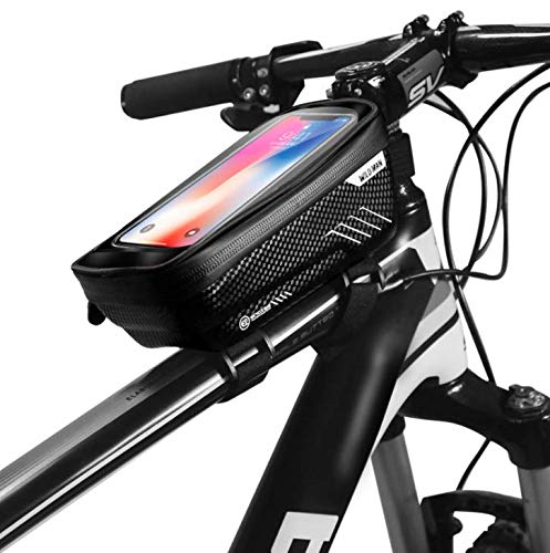 SCOOTISFACTION Wasserdichte Wildman Tasche Aufbewahrung Handyhalter für Fahrrad und Elektroroller Xiaomi Pure Kugoo Kaboo Ninebot Oberrohr Fahrrad Telefonhalter Rahmen von SCOOTISFACTION