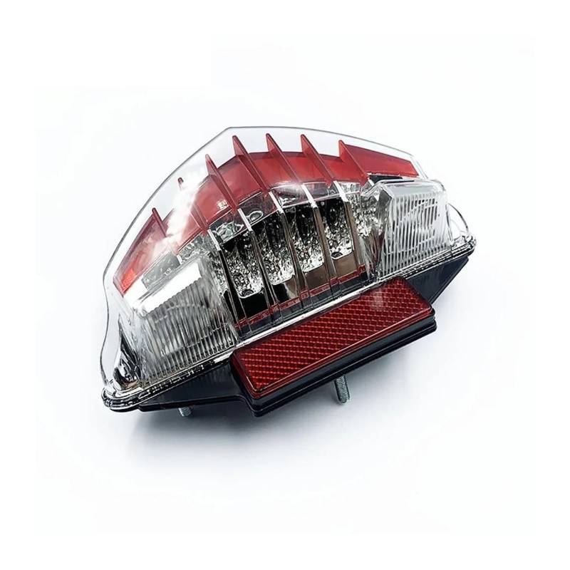 SCSTHRCRA Motorrad Bremsleuchten Für B&MW F650 F650 GS F650 ST F800 ST R1200 GS Adventure Rote LED E4 E-Mark Bremse Stop Licht Motorräder Hinten Rücklicht Rücklicht (Clear) von SCSTHRCRA