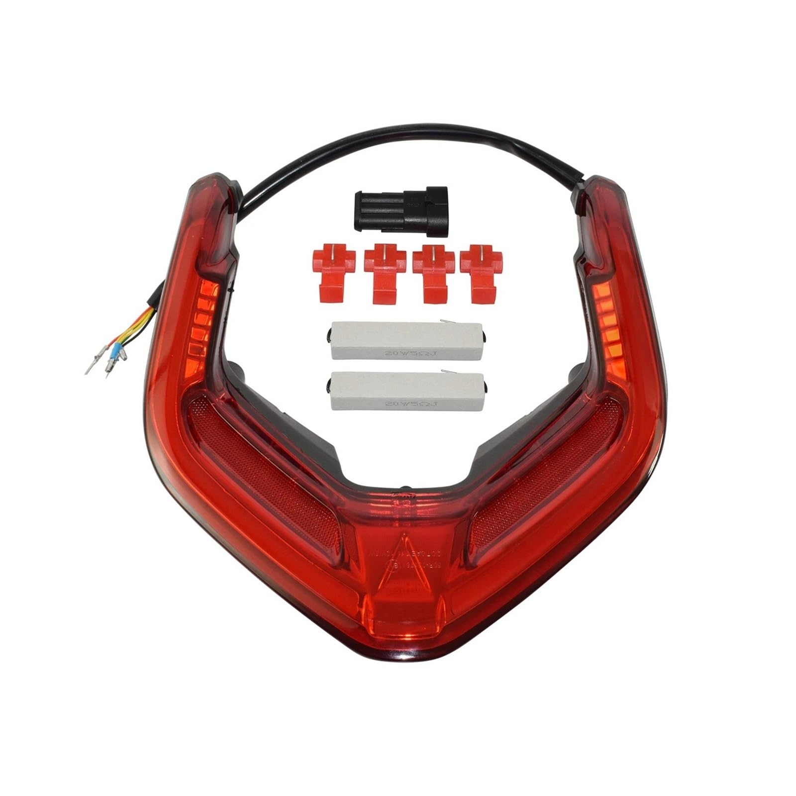 SCSTHRCRA Motorrad Bremsleuchten Für D&UCATI Panigale V2 V4 R/S V4R V4S 2018-2023 Motorrad E-Mark Integrierte Blinker Rücklicht hinten Bremse Blinker Licht (Red) von SCSTHRCRA