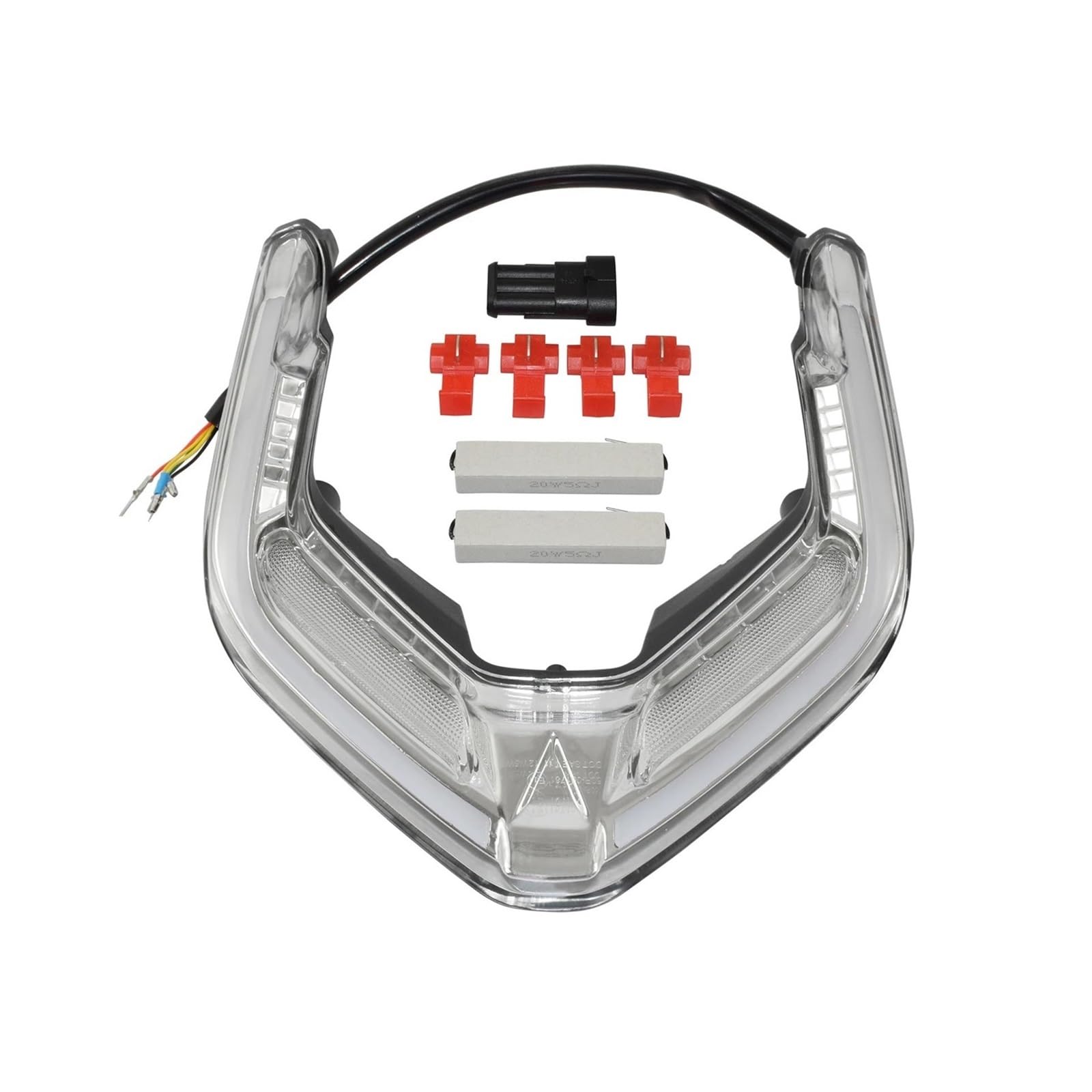 SCSTHRCRA Motorrad Bremsleuchten Für D&UCATI Panigale V2 V4 R/S V4R V4S 2018-2023 Motorrad E-Mark Integrierte Blinker Rücklicht hinten Bremse Blinker Licht (Transparent) von SCSTHRCRA