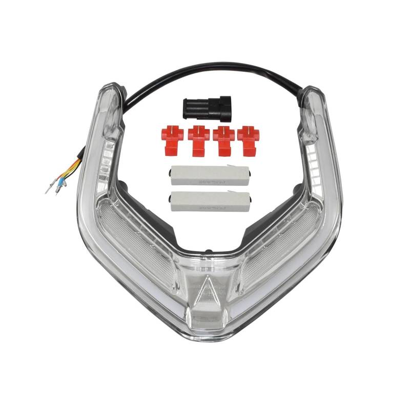 SCSTHRCRA Motorrad Bremsleuchten Für D&UCATI Panigale V2 V4 R/S V4R V4S 2018-2023 Motorrad E-Mark Integrierte Blinker Rücklicht hinten Bremse Blinker Licht (Transparent) von SCSTHRCRA