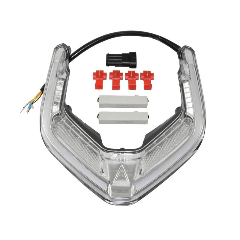 SCSTHRCRA Motorrad Bremsleuchten Für D&UCATI Panigale V2 V4 R/S V4R V4S 2018-2023 Motorrad Integrierte Blinker Rücklicht Schwanz Bremse blinker Licht (Transparent) von SCSTHRCRA