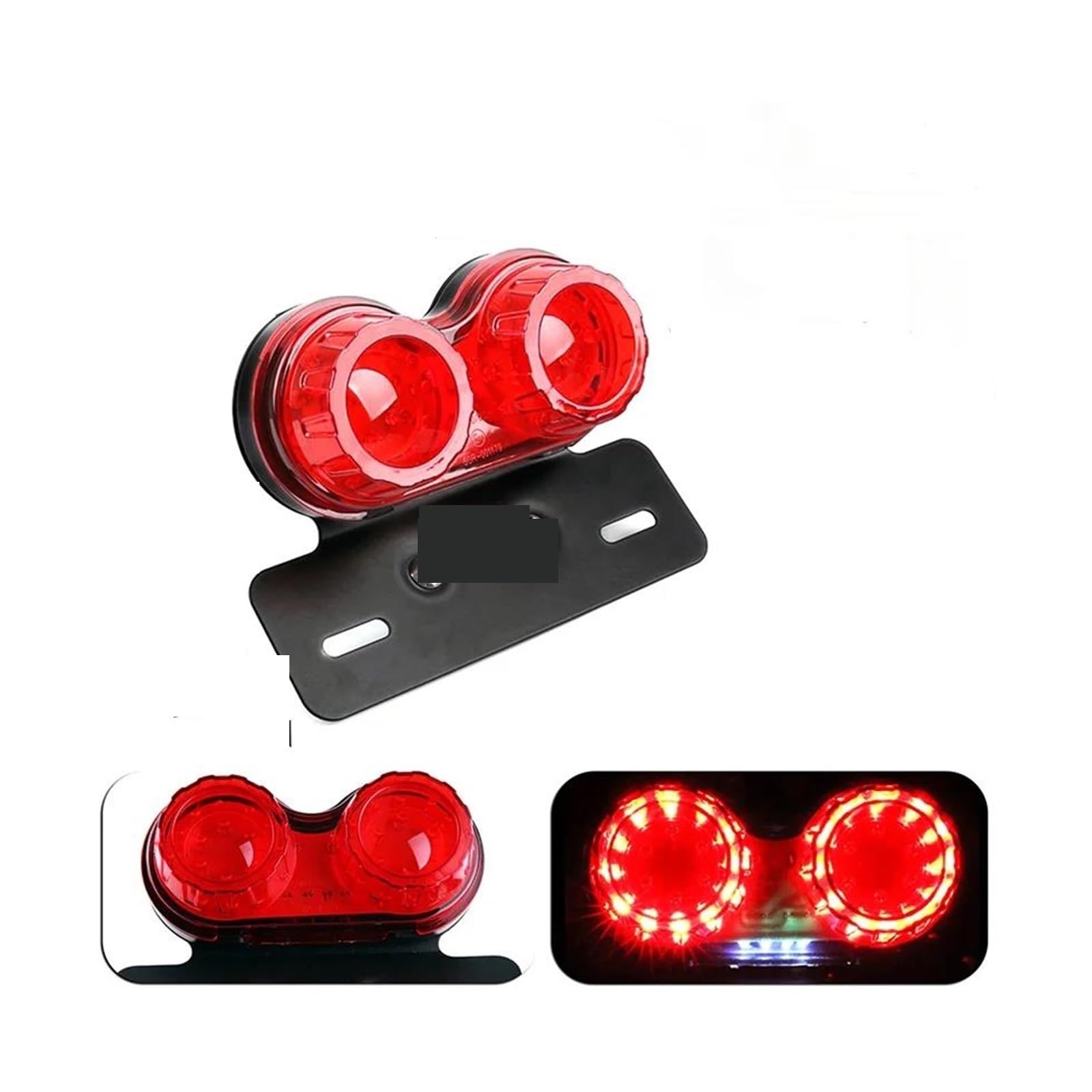 SCSTHRCRA Motorrad Bremsleuchten Für K&TM 525Exc 525Sx Für Husqvama 450 Motorrad Rücklicht Stop Rücklicht Motorrad Bremse Hinten Lampe Rücklicht Geändert Teile (Red) von SCSTHRCRA