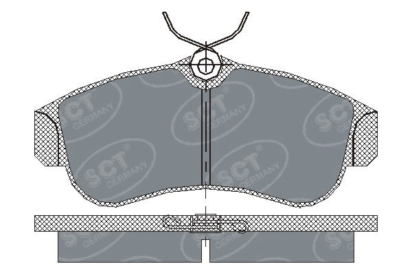 Bremsbelagsatz, Scheibenbremse Vorderachse SCT Germany SP 157 PR von SCT Germany