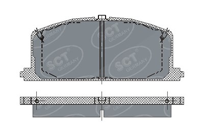 Sct - Mannol Satz Bremsbeläge Vorderachse [Hersteller-Nr. SP118PR] für Toyota von SCT - MANNOL