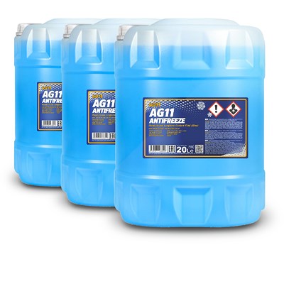 Sct - Mannol 3x 20 L Antifreeze AG11 (-40) Longterm Kühlerfrostschutzmittel von SCT - MANNOL