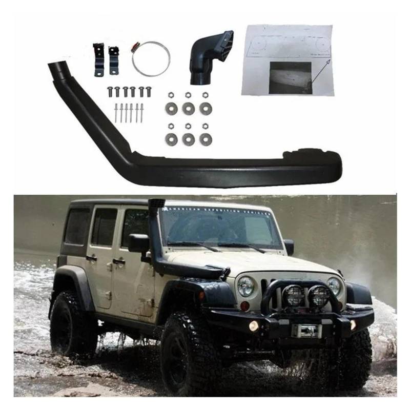 Ansaugrohr FÜR Jeep FÜR Wrangler JK Serie 3,8 L V6 2007-2011 Auto LUFTSTROM Rohr SCHNORCHEL Air Ram Intake Schnorchel Kit Schwarz Lufteinlass von SCUASKJ