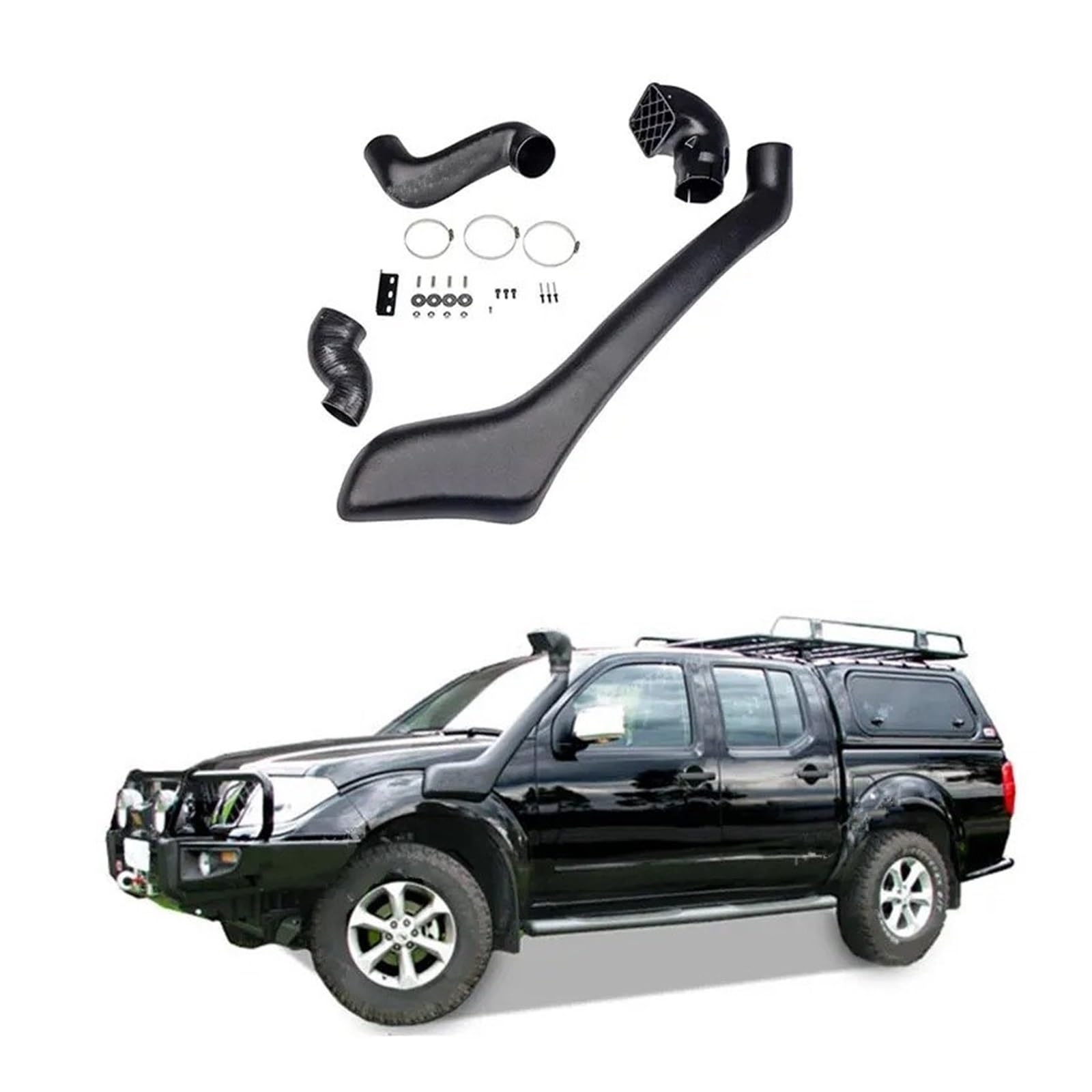 Ansaugrohr Für 2005-2010 Für Nissan Für Navara D40 / R51 Für Pathfinder Off Road 4x4 Außenzubehör Air Ram Intake Schnorchel Kit Waten Atemrohr Lufteinlass von SCUASKJ