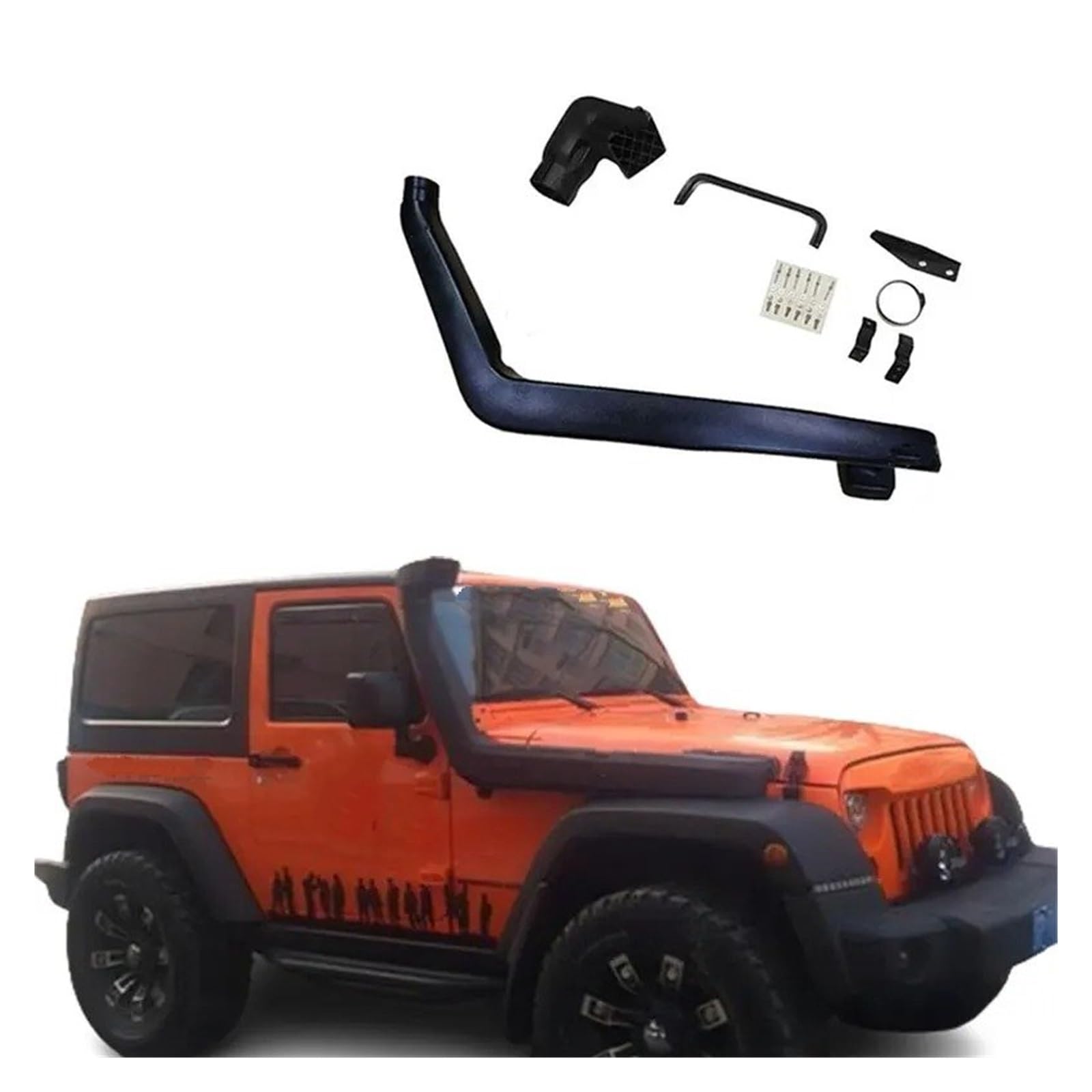 Ansaugrohr Für 2006-2018 Für Jeep Für Wrangler JK Off Road 4x4 Modifiziertes Zubehör Lufteinlass-Schnorchelset Autoteile Wat-Atemschlauch-Rohrsatz Lufteinlass von SCUASKJ