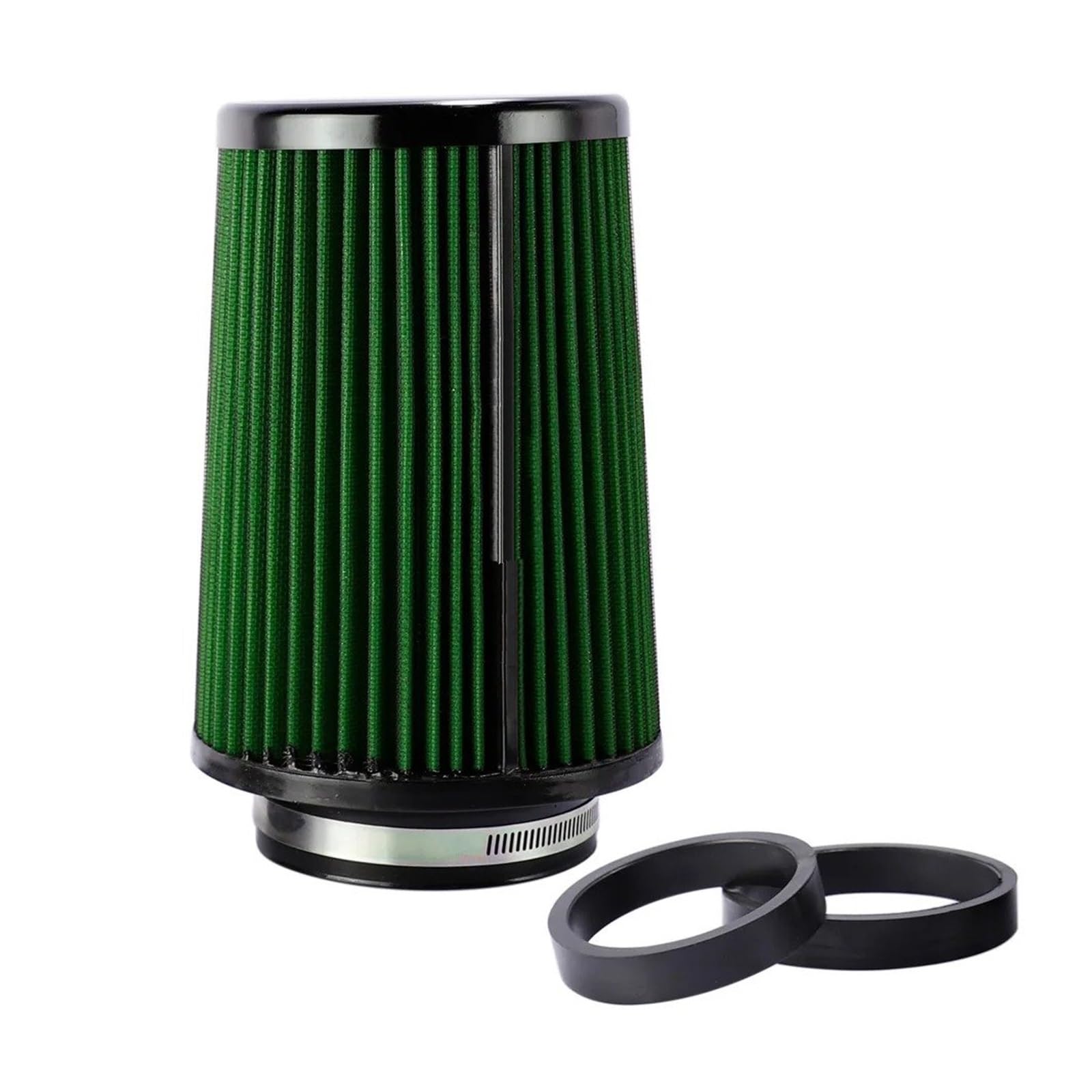 Ansaugrohr Universal-Auto-Luftfilter Für Rennwagen 76 Mm/89 Mm/101 Mm 2,5 Zoll 3 Zoll 3,5 Zoll High Flow Cold Cone Lufteinlassfilter Lufteinlass(Green) von SCUASKJ