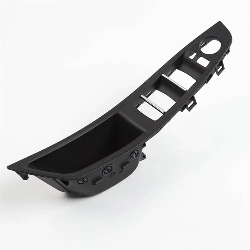 Automobilinnenraum Für Für 5 Serie Für F10 F11 F18 Auto Innen Tür Griff Panel Pull Trim Abdeckung Carbon Faser Links Hand Stick LHD Dekoration Interieurleisten(Schwarz) von SCUASKJ