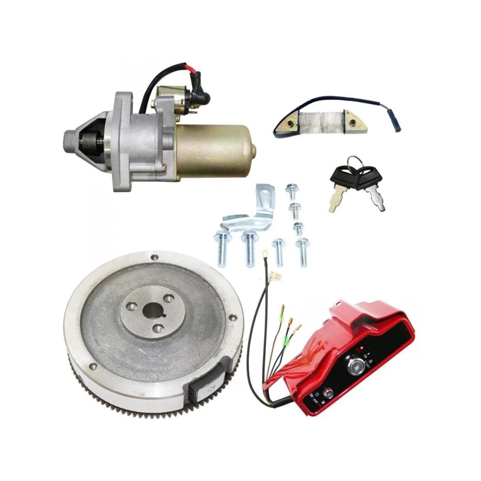 Elektrostart-Kits Für Gx270 Gx240 Generatorgehäuse Startermotor Schwungrad Ladespulenschalter Starter/Anlasser Starter Motor von SCUASKJ