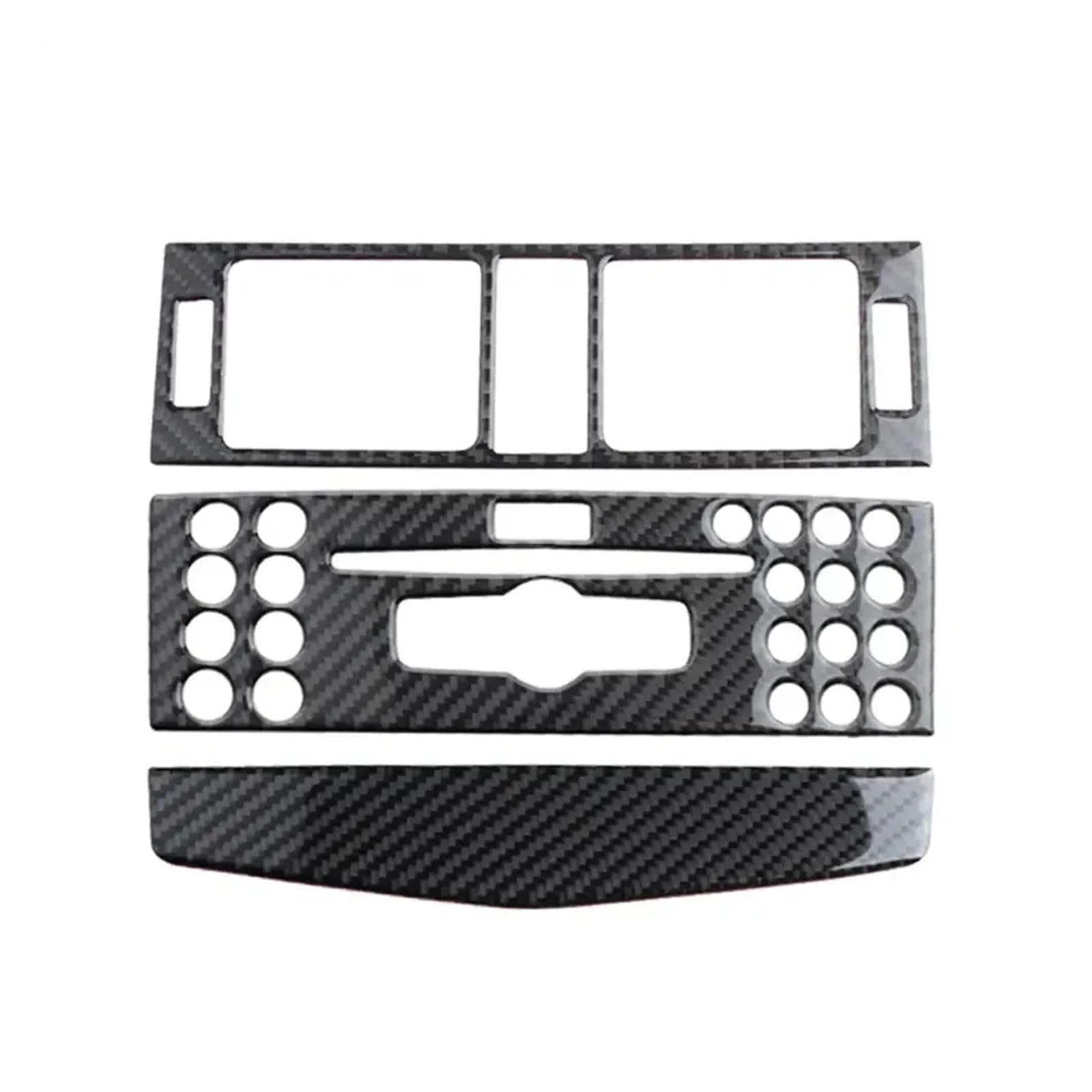 Interieur Dekor 3X Für Benz C Klasse W204 2007 2008 2009 2010 Carbon Fiber Car Center Konsole Air Outlet Conditioner CD Panel Mid Air Vent Abdeckung Trim Auto-Innendekoration(No Hole) von SCUASKJ