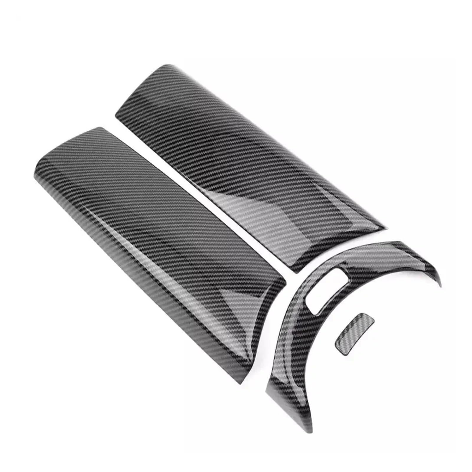 Interieur Dekor 4Pcs Für Benz E Für GLC C Klasse W205 Carbon Fiber Car Center Armlehne Box Panel Schalter Taste Abdeckung Innen Zubehör Auto-Innendekoration(Kohlefaser) von SCUASKJ