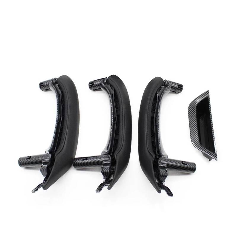 Interieur Dekor Für BMW Für X3 Für X4 F25 F26 2010-2016 LHD RHD Innen Tür Armlehne Pull Griff Aus Echtem Leder Abdeckung Vollen Satz Montage Auto-Innendekoration(RHD 7PCS Carbon) von SCUASKJ