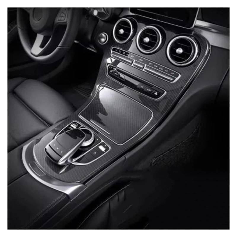 Interieur Dekor Für Benz C Für GLC Klasse W205 X235 Auto Zentrale Steuerung Getriebe Shift Panel Abdeckungen Rahmen Innen Trim Aufkleber Auto Zubehör Auto-Innendekoration(C-Classs B) von SCUASKJ