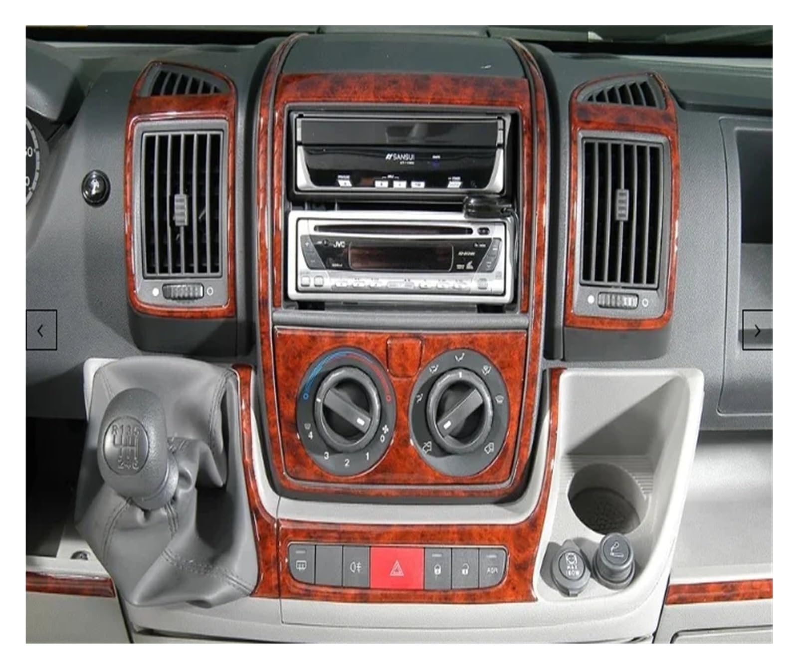 Interieur Dekor Für FIAT Für Ducato Für Jumper Für Boxer Vorne Für Torpedo Kit Innen Aufkleber Beschichtung Abdeckung Zubehör Für Torpedo Trim Automatische Getriebe Auto-Innendekoration(Mahogany) von SCUASKJ