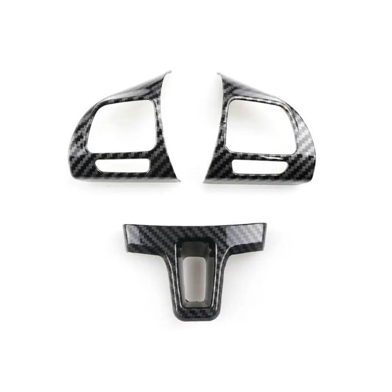 Interieur Dekor Für VW Für Golf Für MK6 Für Passat B7 CC Für EOS Für Tiguan Für Jetta Für Touran Für Sharan Auto Lenkrad Taste Rahmen Trim Abdeckung Aufkleber Auto-Innendekoration(Carbon Style 3pcs) von SCUASKJ