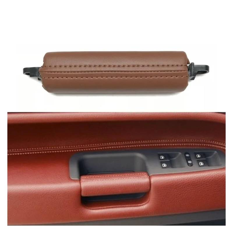 Interieur Dekor Für VW Für Touareg 2003 2004 2005 2006 2007 2008 2009 2010 Auto Innentür Links Rechts Fahrer Leder Pull Griff Auto-Innendekoration(Brown Red) von SCUASKJ