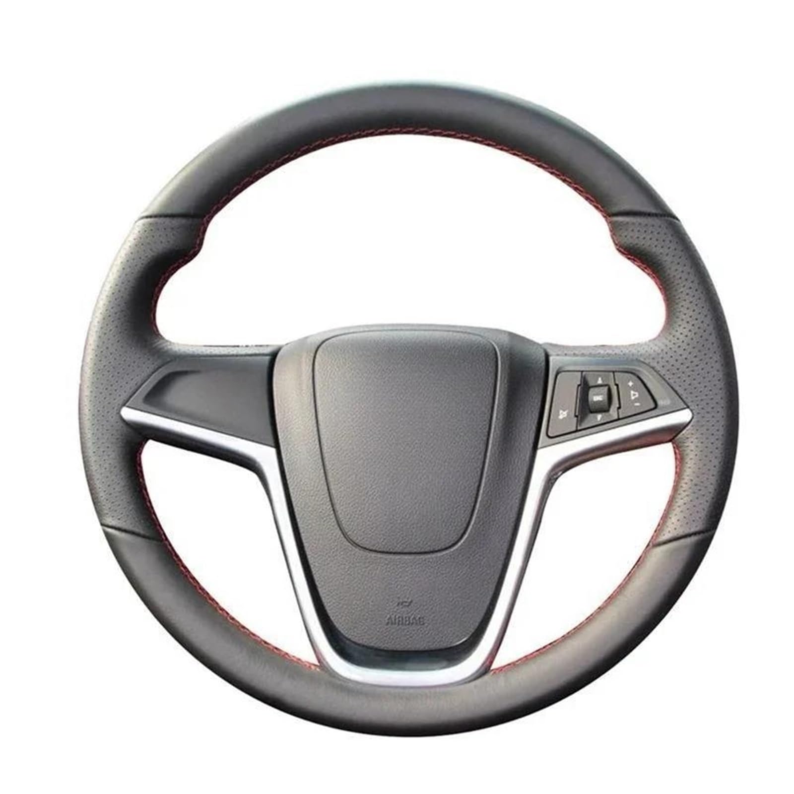 Lenkradabdeckung Für Opel Für Insignia 2008-2013 Für Astra (J) Für Cascada Für Mokka 2012-2019 DIY Schwarz Weiche Künstliche Leder Auto Lenkrad Abdeckung Lenkradbezug(Gray Thread) von SCUASKJ