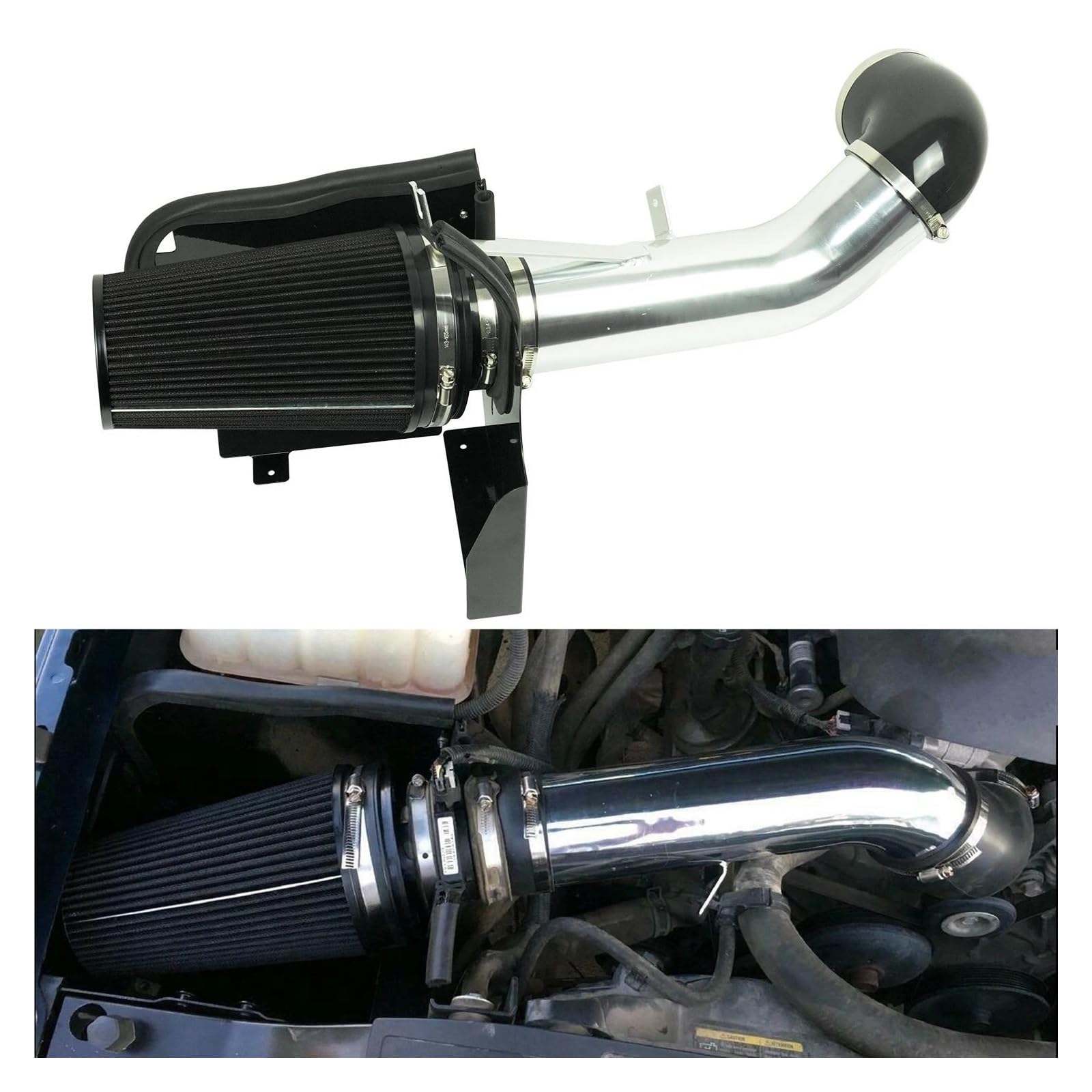 Lufteinlass Ansaugschlauch High Flow Cold Air Intake Pipe Kit Für Cadillac Für Escalade 5.3L V8 Gas 2005 Für Escalade 6.0L V8 Gas 2005-2006 Auto Luft Einlass(Schwarz) von SCUASKJ