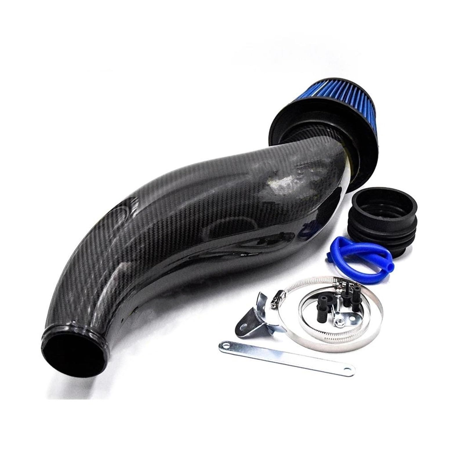 Lufteinlass Ansaugschlauch Kohlefaser-Luftansaugrohr-Kit Für Civic EG EK 1992 1993 1994 1995 1996 1997 1998 1999 2000 Auto Luft Einlass(Blue air filter) von SCUASKJ