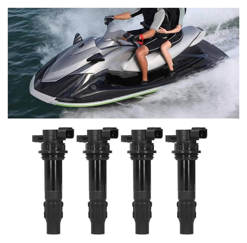 Motorrad-Zündspule 4 * Zündspule 6D3823100000 FAT1100 Für FX140 Für WaveRunner FX HO V1 VX Für Cruiser FX1100 Für Deluxe Für Limited VX110 6D3‑82310‑00‑00 Zündspule von SCUASKJ