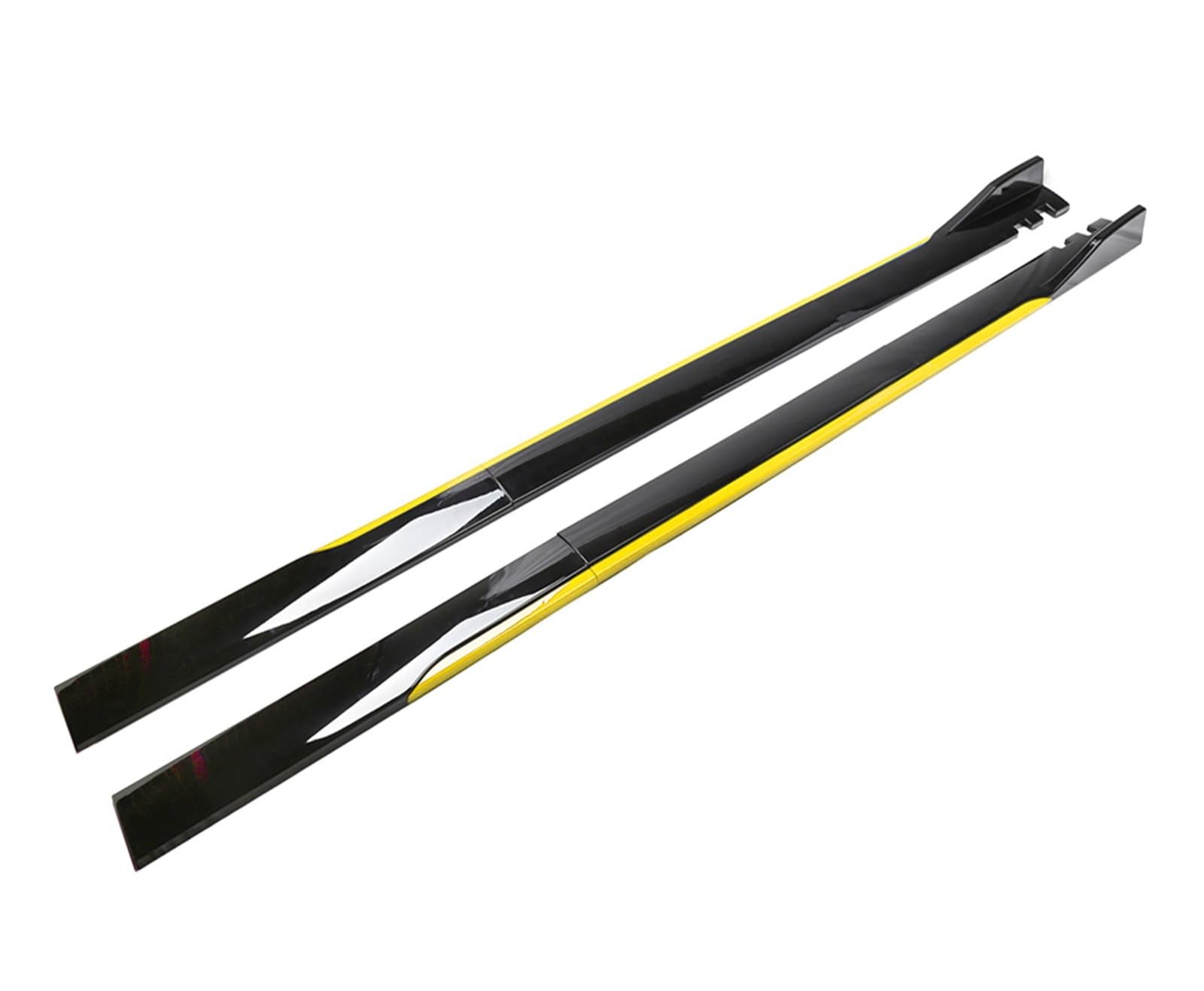 Schweller Reparaturblech Winglet Diffusor Für Hyundai Auto Styling Universal Seitenschweller Verlängerung Diffusor Bodykit Außen Auto Zubehör(200cm Black Yellow) von SCUASKJ