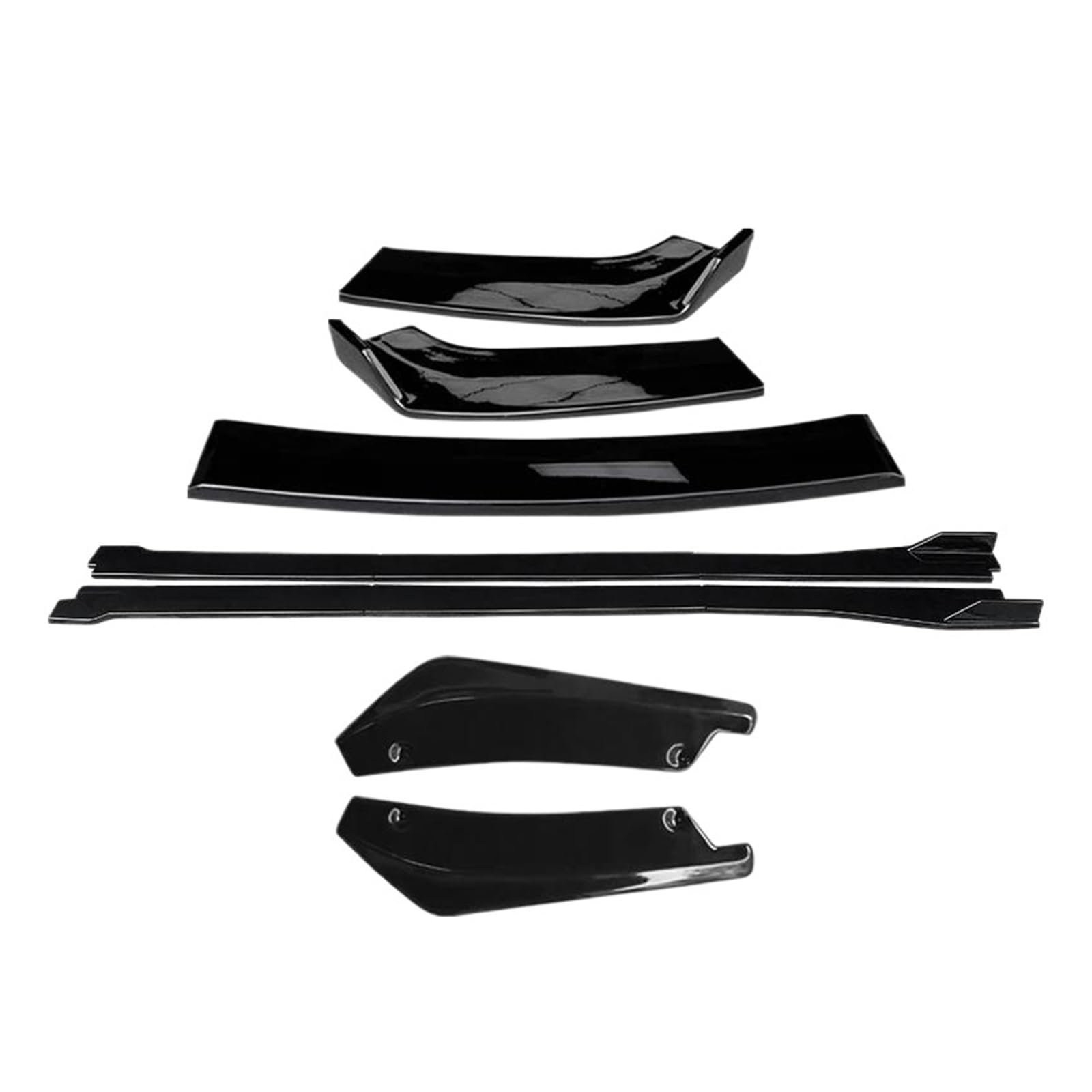 Seitenschweller Auto-Body-Kit Frontstoßstangensplitter Lippenspoiler Seitenschweller Verlängerungen Hinterer Umschlingungswinkel Für X1 F48 2020-2022 Splitter(Gloss Black) von SCUASKJ