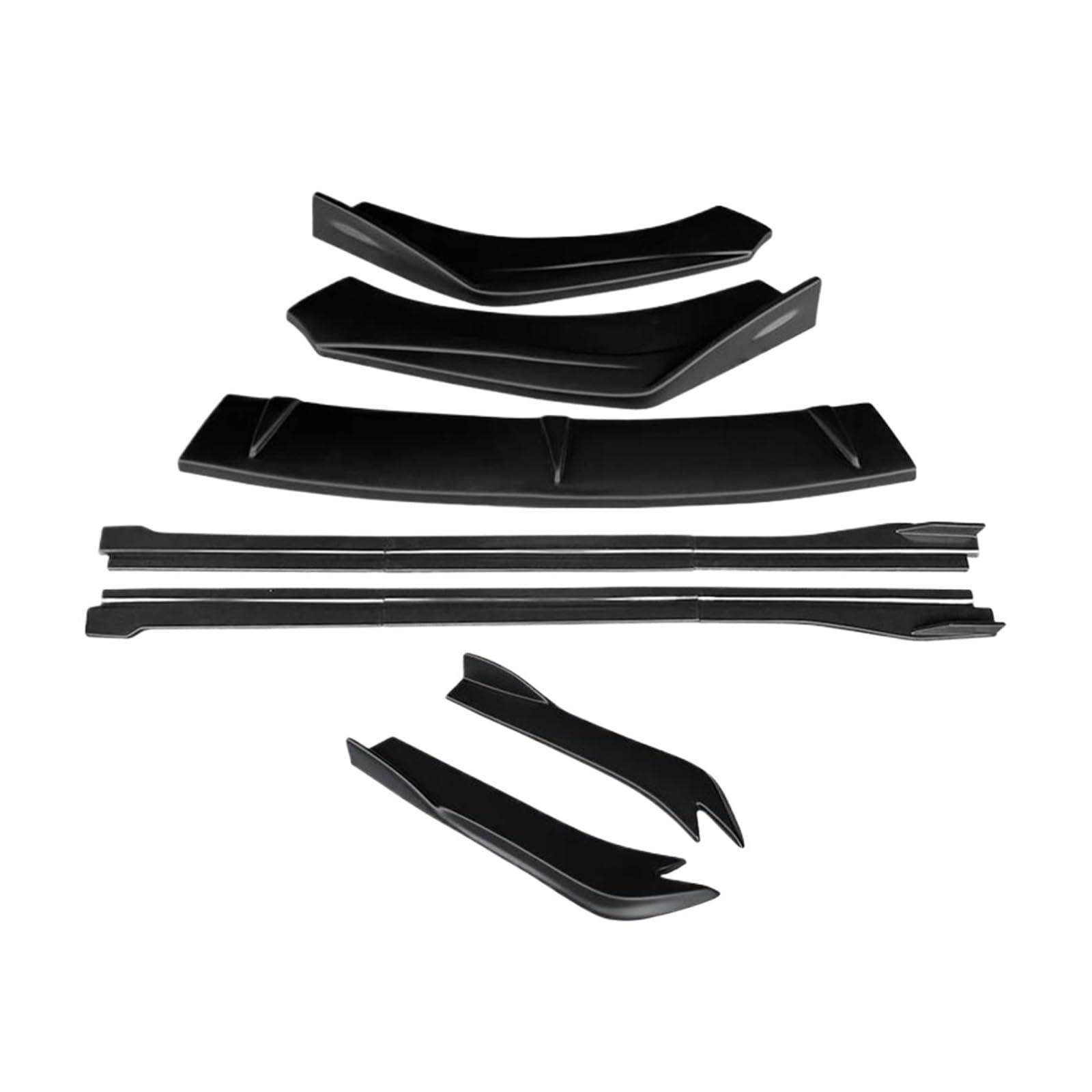 Seitenschweller Auto Front Stoßstange Splitter Lip Body Kit Spoiler Seitenschweller Extensions Heck Wrap Winkel Für RS7 2014 2015 2016 Zubehör Splitter(Matt-schwarz) von SCUASKJ