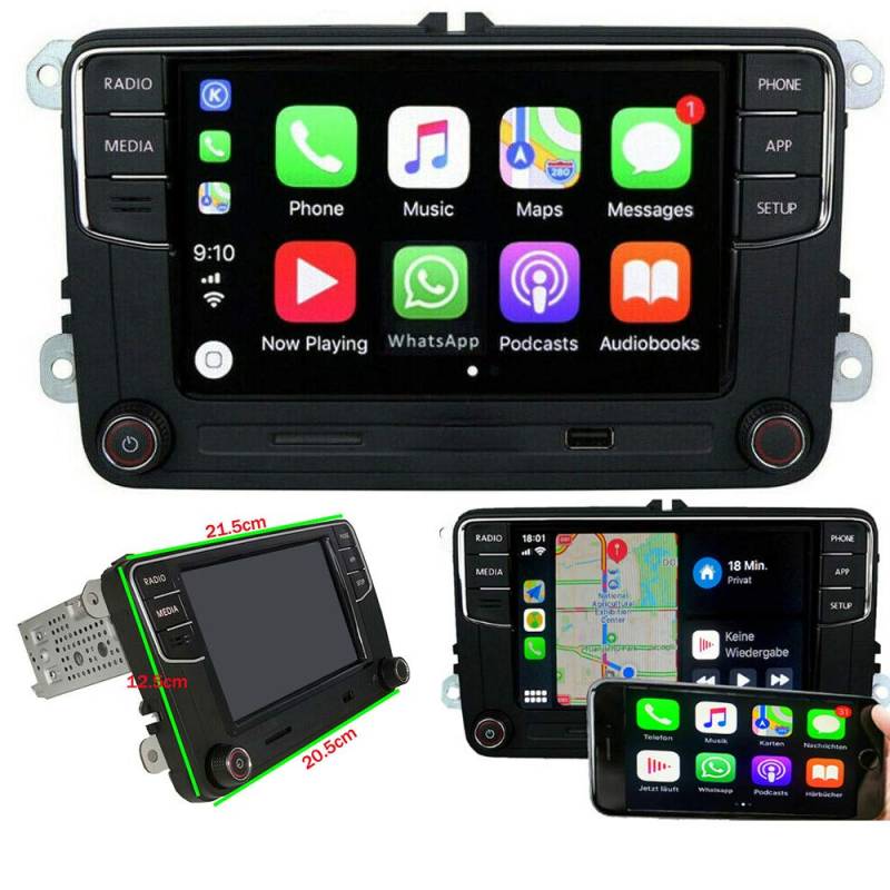 SCUMAXCON Autoradio RCD330 RCD360 Pro 6.5" Radio Carplay Bluetooth RVC USB für Golf 5 6 Caddy EOS CC Polo von SCUMAXCON