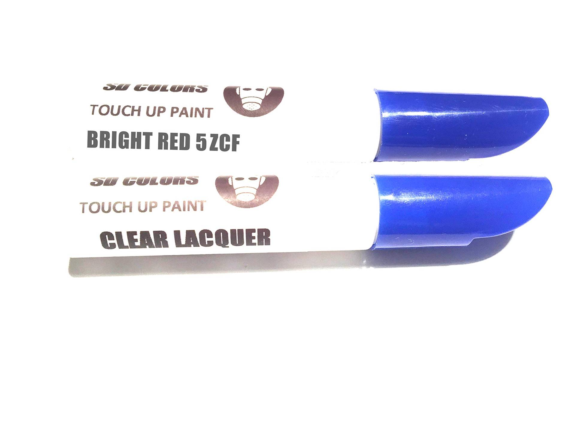 SD COLORS 12 ml Touch-Up-Farbe, Klarlack und Grundierung mit Pinsel - Bright RED 5 (ZCF) - Kompatibel mit Suzuki - Kratzer, Chips und Lackreparatur von SD COLORS